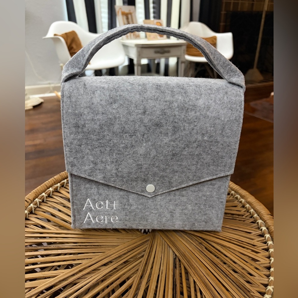 Act+Acre felt bag with inside pocket